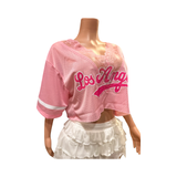 Los Angeles girly lace jersey