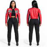 Redline Rebel Cropped Moto Jacket