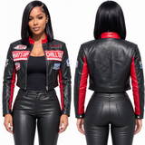 Redline Rebel Cropped Moto Jacket