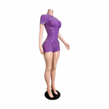 It Girl Zipper Romper