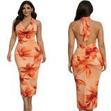 Floral halter dress