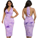 Floral halter dress