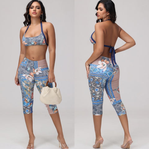 Floral capri set