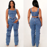 Preety bling denim set