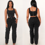 Preety bling denim set