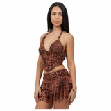 Wild Side Leopard Ruffle Set