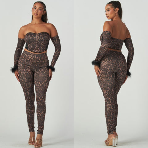 Lux leopard fur set