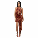Ember Seduction Beaded Mini Dress