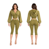 Snatched Season Hooded Capri Set
