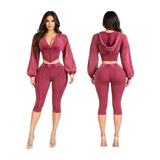 Snatched Season Hooded Capri Set