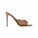 Nude Illusion Stiletto Mule Heels
