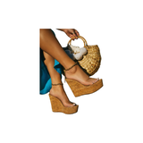 Elevated Escape Cork Wedges Heels