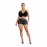 After Dark Feather Romper