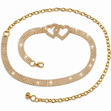 Double Heart Waist Chain