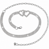 Double Heart Waist Chain