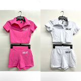 Brat shorts sets