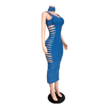 Slits maxi dress w/headband