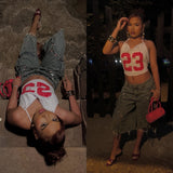 23 jersey halter top