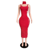 Slits maxi dress w/headband