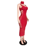 Slits maxi dress w/headband