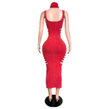 Slits maxi dress w/headband