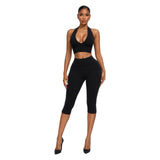 Body Language Lace Up Capri Set