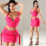 Zipper skirt set