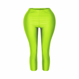 Glossy capri pants 2