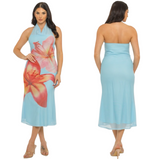 Mesh floral dress
