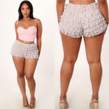 Blissed ruffle shorts