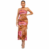 Luxury Safari Maxi Dress