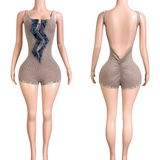W/Denim And Pins Romper 2