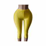 Glossy capri pants 2