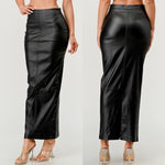 Metallic maxi skirt