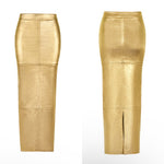 Metallic maxi skirt