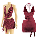 Glitter halter dress