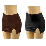 Mini skirt w/slit