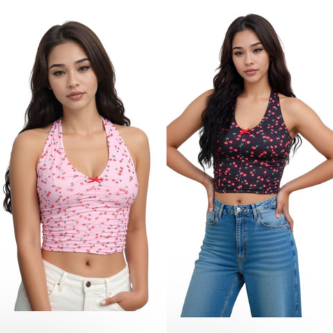 Cherries halter top