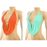 Halter cowl neck top