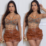 Sexy gal Goddess beaded top