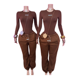 Cutie Patootie Jogger Set- Long Sleeve