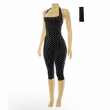 Polka Doll Capri Jumpsuit W/Headband