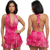Preety In Pink Charm Ruffle Dress