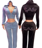 Spoiled Bling Velour Set