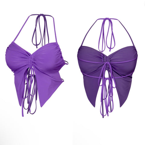 Purple halter top