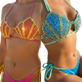 Lux Preety ocean jewel shell bikini