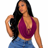 After Dark Cowl Halter Top