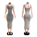 Slits maxi dress w/headband