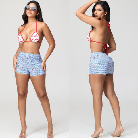 Cherries shorts set