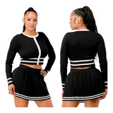 Fun experience knit skirt set